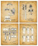 Original Bathroom Patent Art Prints - Set of Four Photos (8x10) Unframed