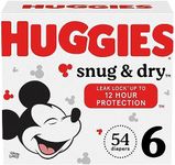 Huggies Snug & Dry Baby Diapers, Size 6, Giga Pack, 54 Ct