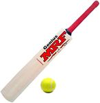 JRS MR02 Popular Willow Cricket Bat size2 (6-7 Year Year Old Kids) with Ball Pack of 1, Wood