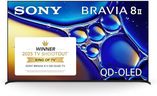 Sony BRAVIA 8 II 65 Inch TV, QD OLED, 4K Smart Google TV, XR Processor with AI Technology, Ultra Slim Design, 120hz Television, Dolby Vision/Atmos, Exclusive Features for PS5, K-65XR80M2, 2025 Model