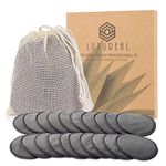 Luxureal Reusable Makeup Remover Pads, 20 Packs Washable Bamboo Cotton Pads with Mesh Laundry Bag for All Skin Types