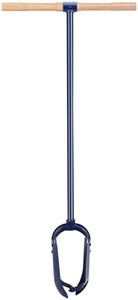 6" x 46" Hand Auger Post Hole Digger - Heavy-Duty Hardwood T-Handle,Non-Slip Design,Adjustable Depth,Ideal for Fence Post Installation,Tree Planting, and Garden Digging