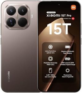XIAOMI 15T Pro, Smartphone 12+256GB, 6.83" 144Hz Eye-care Display, MediaTek Dimensity 9400+, 50MP Leica 5x Pro Telephoto, 5500mAh, Mocha Brown, Charger Not Included,2-years warranty
