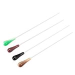 uxcell Music Conductor Baton 39cm/15.35inch Length Brown Red Black Green Resin Handle Music Conducting Baton 4pcs