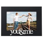 Malden Expressions Black Wood Picture Frame, You and Me, 4 by 6-Inch