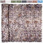 Yeacool Camo Netting Camouflage Netting Bulk Roll Burlap Camo Tarp Sunshade Net for Hunting Blind Military Dinosaur Birthday Theme Party Decoration (Dry Grass, 6.5ftx4.9ft, 2m*1.5m)