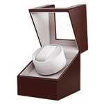 FRUCASE Watch Winder for Automatic Watches Watch Box Automatic Winder Japanese Motor with Battery Option, Brown, small, family life