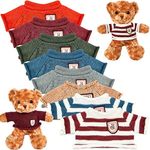 Sratte 8 Pcs Doll Clothes Bear Clothes Cute Stuffed Animal Clothing Doll Accessories Plush Toy Clothes Bear Sweater Outfit Fit Most 14-18 Inch Bears Animal Plush Dolls Stuffed Toys