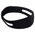 Vesaneae Adjustable Anti-Snoring Chin Straps, Snoring Reduction Devices, Stop Snoring Jaw Strap for Unisex, Skin Friendly (Black)