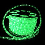 Flexilight LED Rope Light - 150Ft (45m) 110V, 1/2" Diameter - Versatile Indoor & Outdoor Lighting for Home Decor, Christmas, Parties, Fences, and Coves (Green)