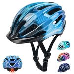 Kids Bike Helmet, Bike Helmets for Kids with Light and Visor for Boys Girls Bike Helmet Kids Cycle Helmet Kids Childrens Bike Helmet Bicycle Cycling Helmet Kids (50-57CM)