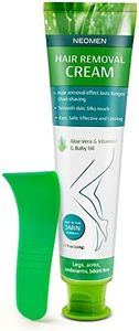 Neomen Hair Removal Cream for Men & Women : Painless Depilatory for Sensitive Skin & Intimate Areas, Moisturizing with Aloe Vera & Vitamin E, Safe for Face, Underarms, Bikini, Arms, Legs