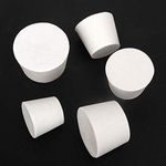 5 Pieces (5 Assorted Sizes) #6 - #10 Solid Rubber Stoppers,Each Size One Assortment