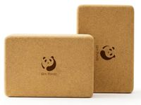 Slim Panda Cork Yoga Blocks, Made Of Natural Cork, 2PCS High Density Yoga Bricks 9"x 6"x 3", Eco-Friendly Yoga Accessories For Yoga Practice, Balance, Fitness, Pilates(with Carry Bag)