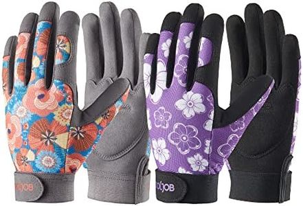 COOLJOB Gardening Gloves for Women, 2 Pairs Thorn Proof Garden Gloves for Ladies, Rose Pruning Puncture Proof Working Gloves, Non-slip for Heavy Duty Work, Small Size