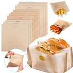 Toastie Bags for Toaster Grill Bags Non-Stick Washable Teflon Heat Resistant Toaster Bag Reusable Gluten Free Snacks Storage Bags for Toast Sandwich, Suit for Microwave Grill Toaster Reuse 100 Times