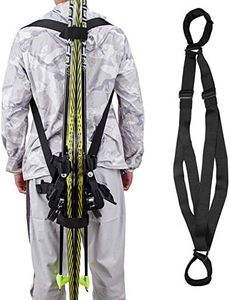 MOPHOEXII Ski Carrier Strap-Ski Strap and Pole Carrier Adjustable Size-Skis and Poles Backpack Carrier Effortlessly Transport Your Ski Gear Everywhere You Go,Great for Families