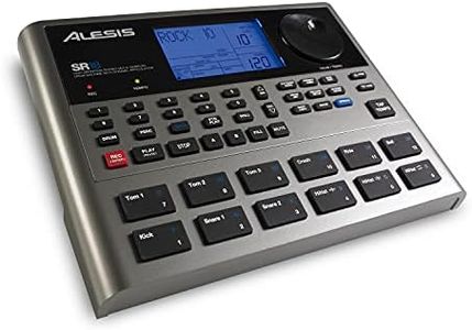 Alesis SR18 - Caja de ritmos, biblioteca de sonidos de percusión y batería, 12 pads sensibles a la intensidad, entradas/salidas para óptima funcionalidad y efectos/procesadores