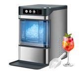 iTOMA Nugget lce Maker Machine,Chewable Pellet Ice Machine,Self-Cleaning,One-Click Operation,for Home/Kitchen/Office/Bar Party Ice Cube Machine