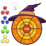 DQMOON 76cm Large Halloween Party Decoration, Halloween Toys for Kids Age 3-10, Halloween Witch Dartboard with 12 Sticky Balls for Boys Girls, Party Indoor & Outdoor Toys Games for Kid