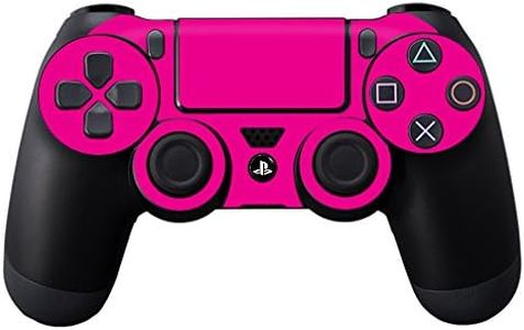 MightySkins Skin Compatible with Sony PS4 Controller - Solid Hot Pink | Protective, Durable, and Unique Vinyl Decal wrap Cover | Easy to Apply, Remove, and Change Styles | Made in The USA