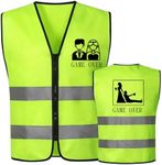 JGA Men's Vest, Bachelor Party Costume JGA Costume Men, Game Over with Wedding Motif, JGA Accessories Men, Stag Party Accessories, Men's Decoration, High Visibility Vest Gift Ideas