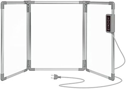 Mi-Heat Pannello riscaldante pieghevole in alluminio, 53 x 108 cm, riscaldamento da scrivania a infrarossi, 350 W fino a 80 °C, per ufficio, casa, ufficio, posto di lavoro, casse
