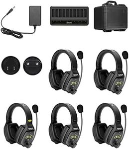Saramonic 5-Person Full-Duplex 1.9GHz Wireless Headset Intercom System with Hard Case (WiTalk-WT5D)