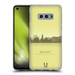 Head Case Designs Belfast Landmark Silhouettes - Uk Soft Gel Case and Matching Wallpaper Compatible With Samsung Galaxy S10e