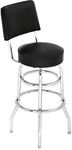 Fender Blackout Barstool with Backrest, 30in