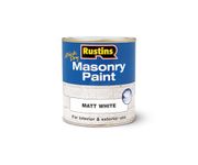 RUSTINS Masonry Paint, White, 500 ml (Pack of 1)