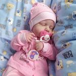 Lifelike Reborn Baby Dolls - 18 inch Soft Body Realistic Newborn Baby Dolls American Sleeping Girl Dolls with Clothes and Toy Accessories Gift for Kids Age 3+