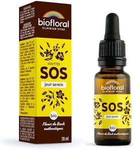 BIOFLORAL - SOS Secours Jour Serein BIO DEMETER - Soutien émotionnel - Fleurs de Bach Authentiques - Compte-gouttes 20 ML