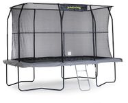 8ft x 12ft JumpKing Rectangular Professional Trampoline with Safety Enclosure, Net, Ladder and Anchor Kit [High Specification & Long Warranty]