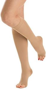 Relaxsan M2150A (Beige, Sz.4) Soft microfibre open-toe medical compression knee high socks - Class 2 (23-32 mmHg)