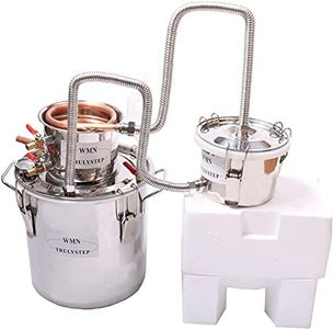 AU_TRULYSTEP DIY 3 Pots Home Distiller Moonshine Still Boiler Cooler Thermometer Wine Whisky Brandy Spirits Essential Oil Herb Water Alcohol Brewing Kit 10 L-100 Liters (Copper, 10 L Liters)