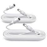 ANLINK 2 Pack 10ft/3M Power Extension Cable, 12V DC 5.5mm*2.1mm Male to Female Power Adapter Cord for 12V CCTV Security Camera, DVR, NVR, Monitor, LED Strip Light, Router and More(White)