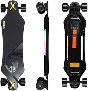 Electric Skateboard Electric Longboard with Remote Control Electric Skateboard,900W Hub-Motor,26 MPH Top Speed，21.8 Miles Range,4 Speed Adjustment，Max Load 330 Lbs,6 Months Warranty