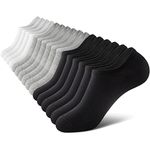 No Show Men Socks, Loafer Socks for Men Boat Shoe Socks Liner Socks with CoolPlus, No See Sock Non-Slip Grip