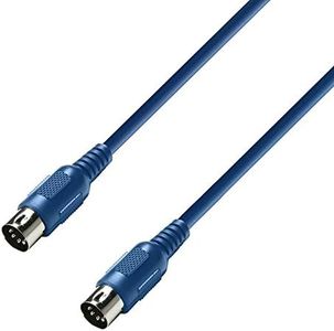 Adam Hall Cables 3 STAR MIDI 0075 BLU - Cable MIDI 0,75 m azul