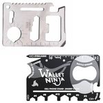 Generic Combo Of Multi-Purpose Credit Card Size 11 In 1 Small Silver Wallet Ninja Pocket & 18 In 1 Small Black Wallet Ninja Pocket Tool