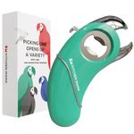 Kitchen Mama Epic One Multifunction Opener: A Pick Ergonomic Opener- Magnetic Bottle Opener, Beer & Soda Can Opener, Pull Tab & Jar Opener for Weak Hands and Arthritis (Teal)