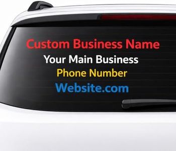 Custom Business Name,Phone & Website Decal – Personalized Vinyl Text Sticker for Car Window, Storefront, Door, Boat, RV, Sign & Glass Surfaces