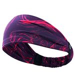 Coreteq Printed Multifunction Sports Sweatband Headband Microfiber Men and Women (Abstract)