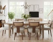 HNY Mid Century Modern Rattan Dinin