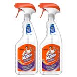 Mr Muscle Platinum Shower Shine Spray Prevents Soap Scum & Limescale 750ml 2 Pack with Welari Thank You Card | 2 Pack | 2 x 750ml