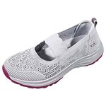 Generic SHOBDW Extra Wide Width Shoes Women Men Orthopedic Diabetic Shoes with Memory Foam Adjustable Walking Shoes for Elderly Arthritis Edema Swollen Feet Thumb Valgus Work Trainers Grey