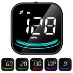 Aceshop Auto Car HUD Head Up Display KMH & MPH Digital GPS Smart Speedometer with OverSpeed Alarm Fatigue Driving Warning, Navigation Compass, 2.2'' LCD Screen, USB Plug & Play, for All Vehicle (G4)