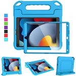 MOXOTEK Kids Case for iPad 9th/8th/7th Generation 10.2 Inch 2021/2020/2019, Case for iPad Air 3rd Gen/Pro 10.5 Inch, Durable Shockproof Cover with Screen Protector for iPad 10.2 & 10.5, Blue