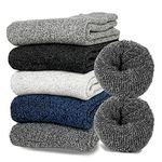 Josnown Thicken Mens Socks, 5 Pairs Thermal Socks for Men, Soft & Cozy Warm Wool Socks in Winter, UK 6-11